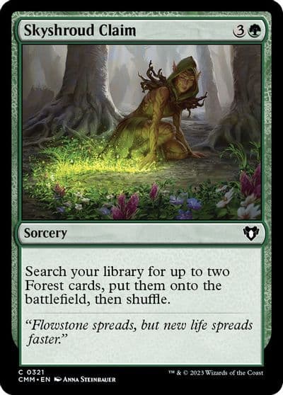 Skyshroud Claim Commander Masters Magic card