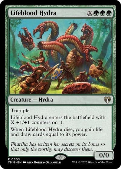Lifeblood Hydra Commander Masters Magic card