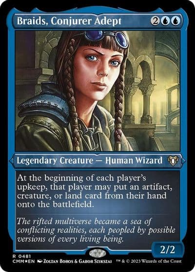 Braids Conjurer Adept Foil Etched Commander Masters Magic card