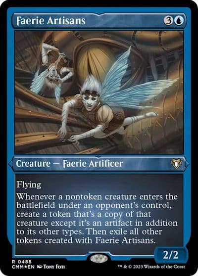 Faerie Artisans Foil Etched Commander Masters Magic card