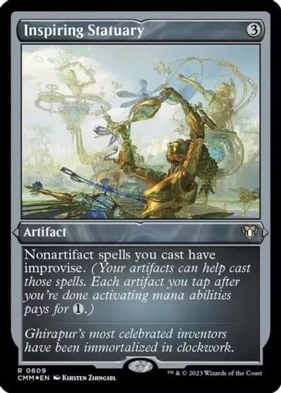Inspiring Statuary Foil Etched Commander Masters Magic card