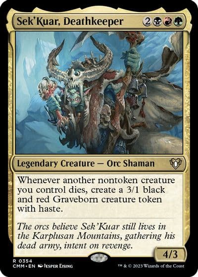 SekKuar Deathkeeper Commander Masters Magic card