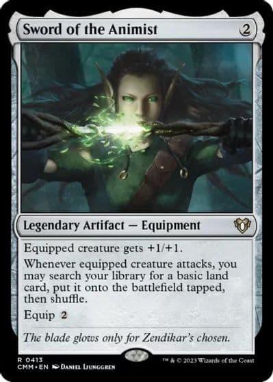 Sword of the Animist Commander Masters Magic card