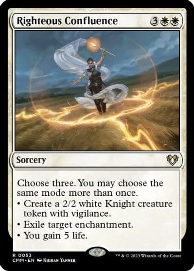 Righteous Confluence Commander Masters Magic card