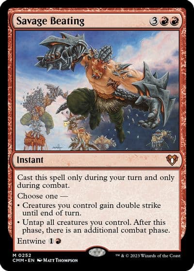 Savage Beating Commander Masters Magic card
