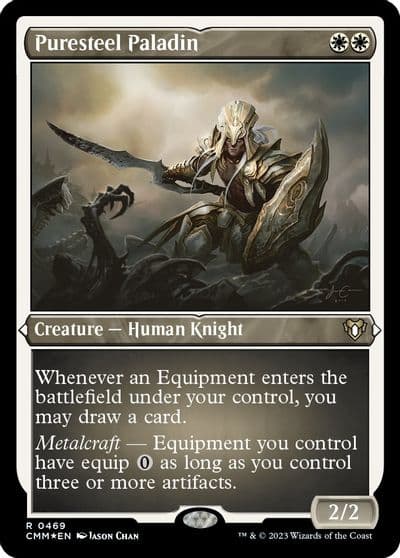 Puresteel Paladin Foil Etched Commander Masters Magic card