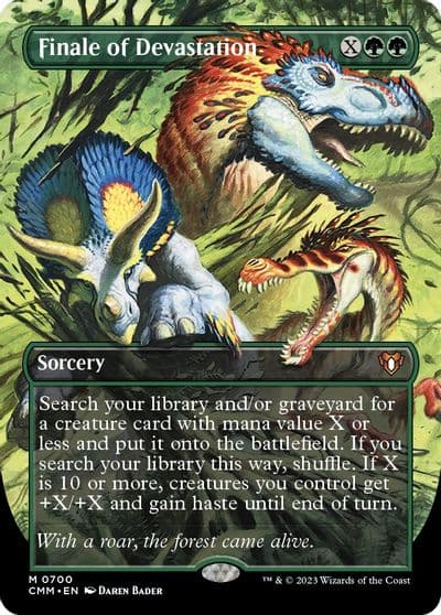 Finale of Devastation Borderless Commander Masters Magic card