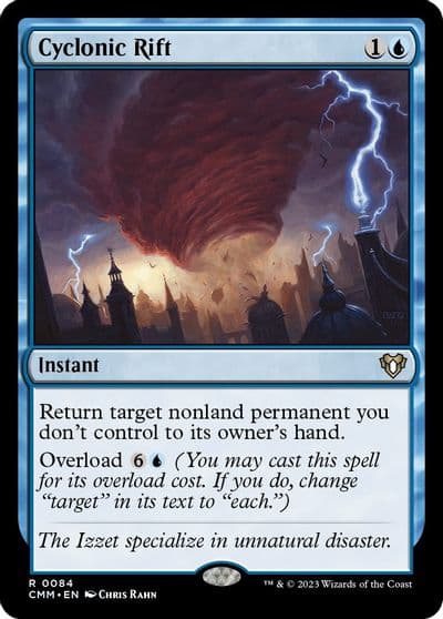 Cyclonic Rift Commander Masters Magic card