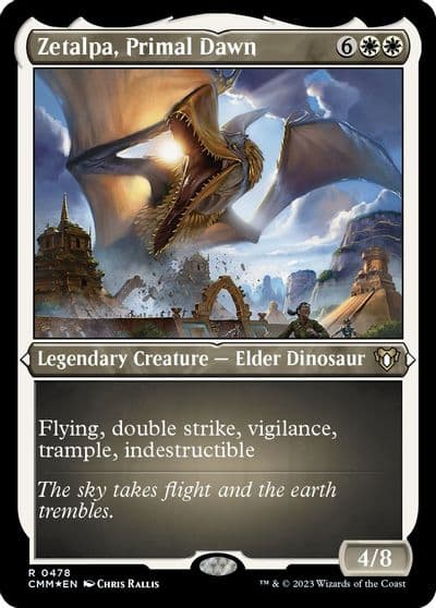 Zetalpa Primal Dawn Foil Etched Commander Masters Magic card