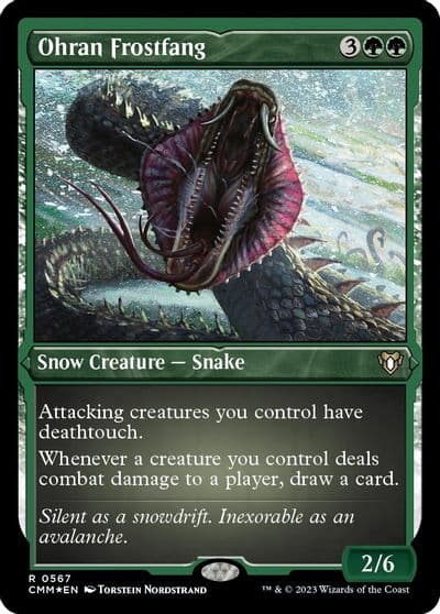 Ohran Frostfang Foil Etched Commander Masters Magic card