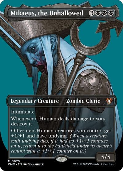 Mikaeus the Unhallowed Borderless Commander Masters Magic card