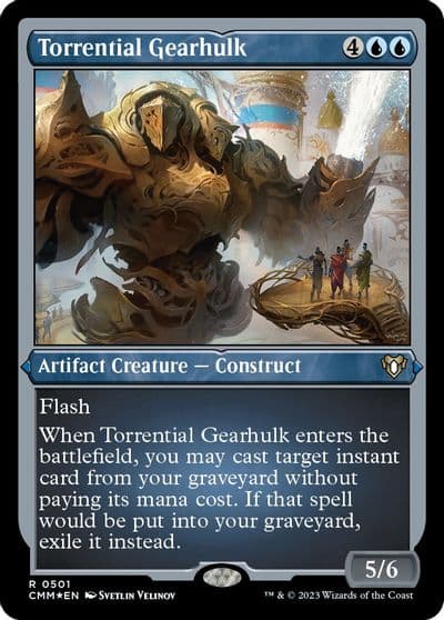 Torrential Gearhulk Foil Etched Commander Masters Magic card