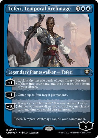 Teferi Temporal Archmage Foil Etched Commander Masters Magic card