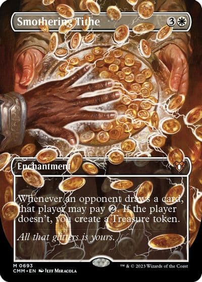 Smothering Tithe Borderless Commander Masters Magic card