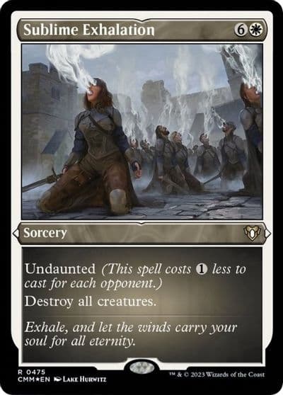 Sublime Exhalation Foil Etched Commander Masters Magic card