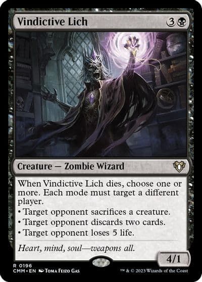 Vindictive Lich Commander Masters Magic card