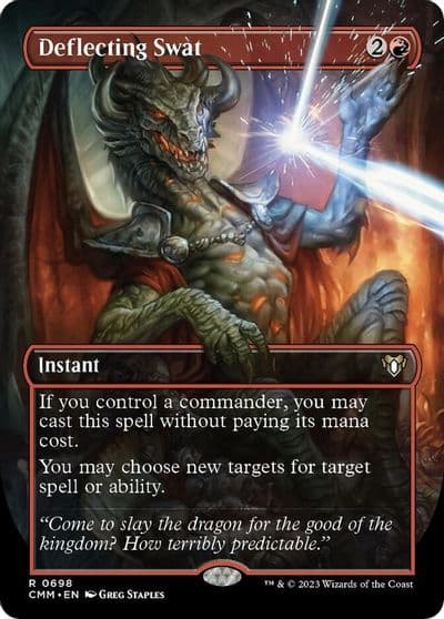 Deflecting Swat Borderless Commander Masters Magic card