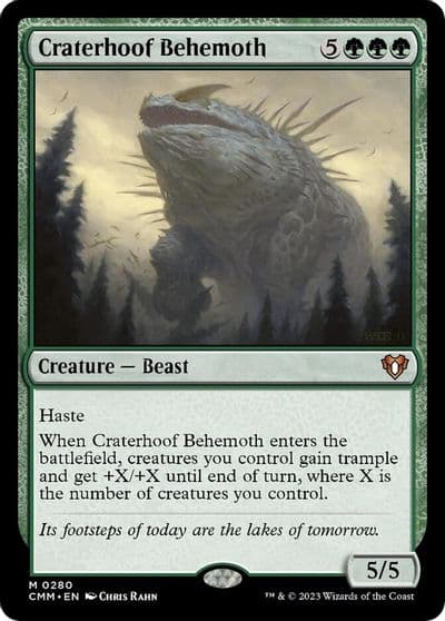 Craterhoof Behemoth Commander Masters Magic card