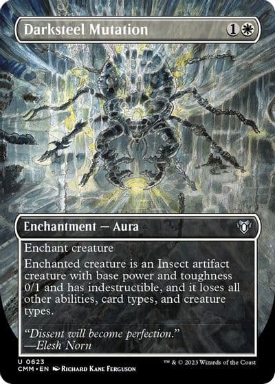 Darksteel Mutation Borderless Commander Masters Magic card