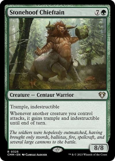 Stonehoof Chieftain Commander Masters Magic card