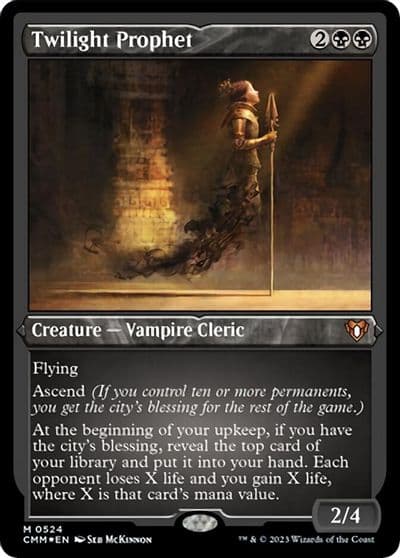 Twilight Prophet Foil Etched Commander Masters Magic card