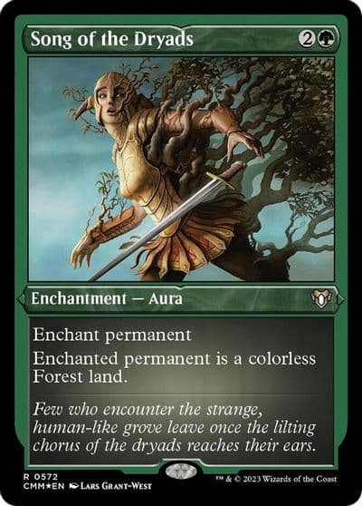 Song of the Dryads Foil Etched Commander Masters Magic card