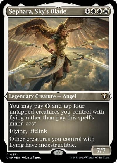 Sephara Skys Blade Foil Etched Commander Masters Magic card