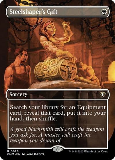 Steelshapers Gift Borderless Commander Masters Magic card