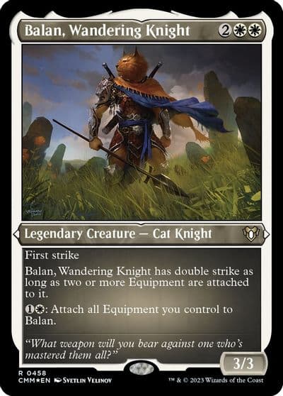 Balan Wandering Knight Foil Etched Commander Masters Magic card