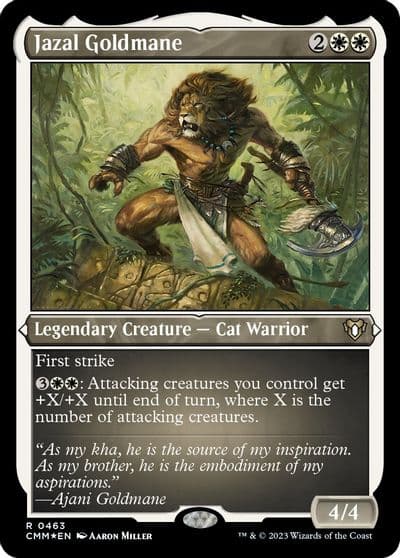 Jazal Goldmane Foil Etched Commander Masters Magic card