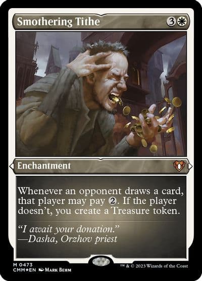 Smothering Tithe Foil Etched Commander Masters Magic card