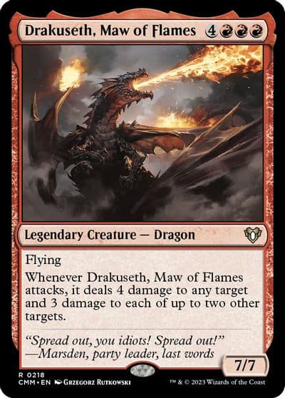 Drakuseth Maw of Flames Commander Masters Magic card