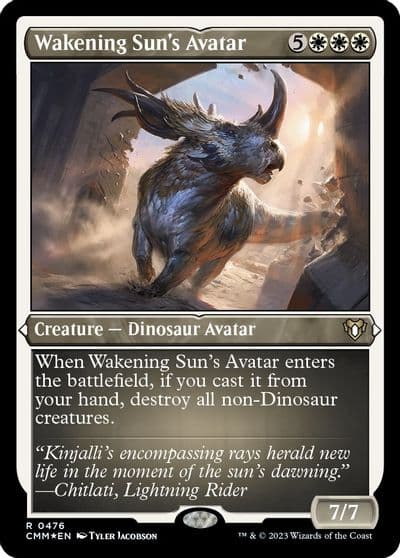 Wakening Suns Avatar Foil Etched Commander Masters Magic card
