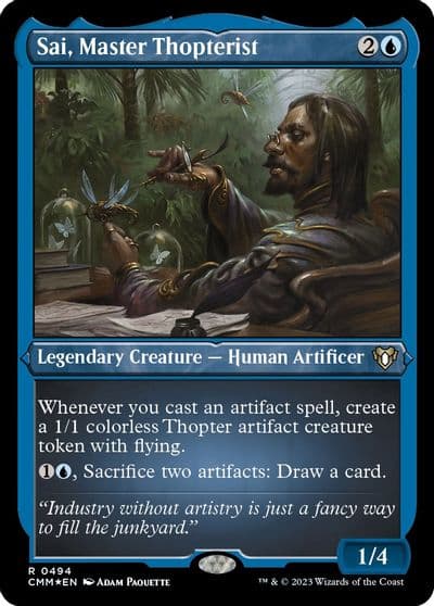 Sai Master Thopterist Foil Etched Commander Masters Magic card