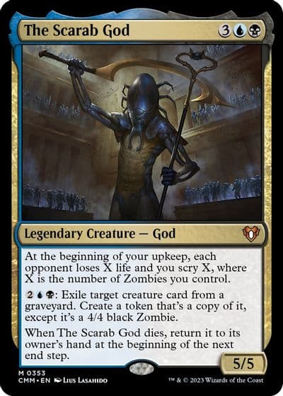 The Scarab God Commander Masters Magic card