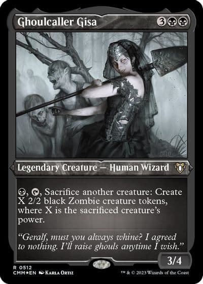 Ghoulcaller Gisa Foil Etched Commander Masters Magic card