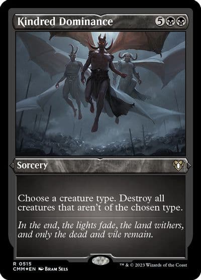 Kindred Dominance Foil Etched Commander Masters Magic card