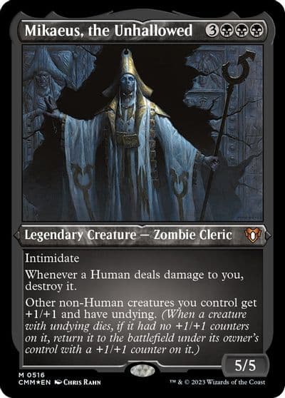 Mikaeus the Unhallowed Foil Etched Commander Masters Magic card