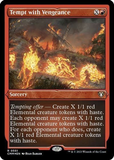 Tempt with Vengeance Foil Etched Commander Masters Magic card