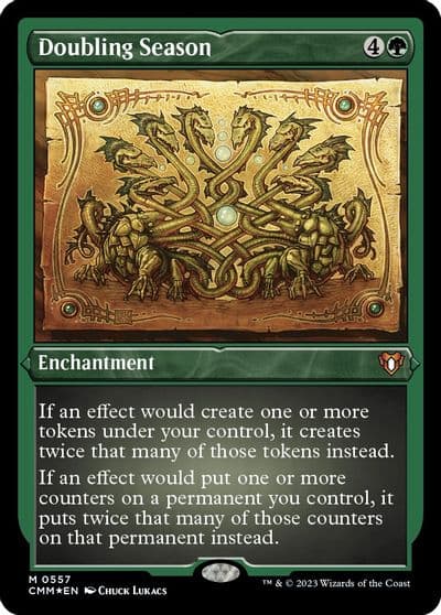 Doubling Season Foil Etched Commander Masters Magic card
