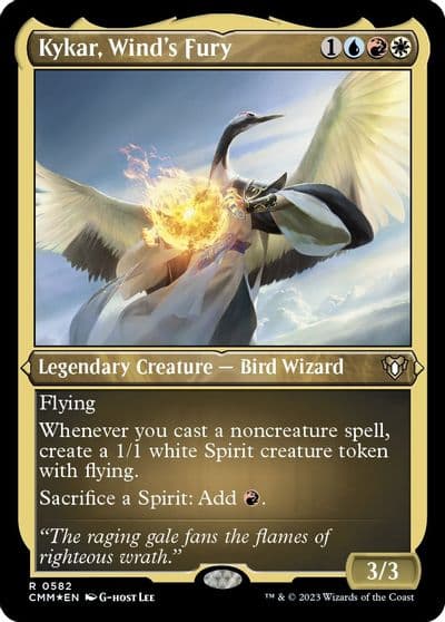 Kykar Winds Fury Foil Etched Commander Masters Magic card