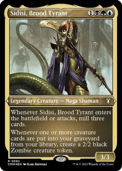 Sidisi Brood Tyrant Foil Etched Commander Masters Magic card