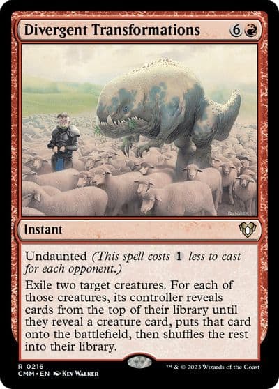 Divergent Transformations Commander Masters Magic card