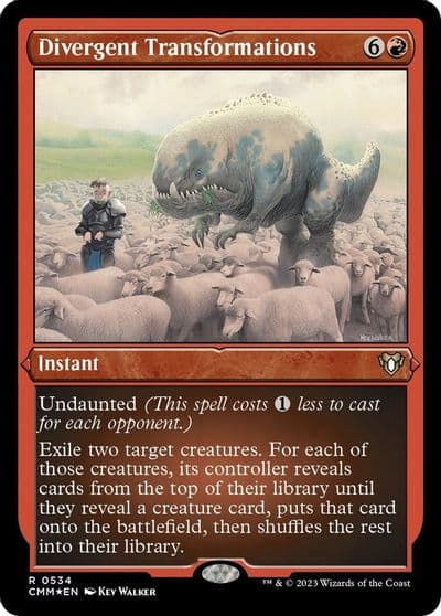 Divergent Transformations Foil Etched Commander Masters Magic card