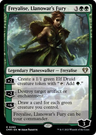 Freyalise Llanowars Fury Commander Masters Magic card