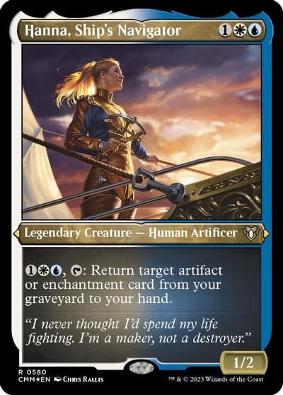 Hanna Ships Navigator Foil Etched Commander Masters Magic card