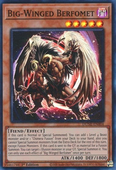 Big Winged Berfomet Duelist Nexus Yu-Gi-Oh! card