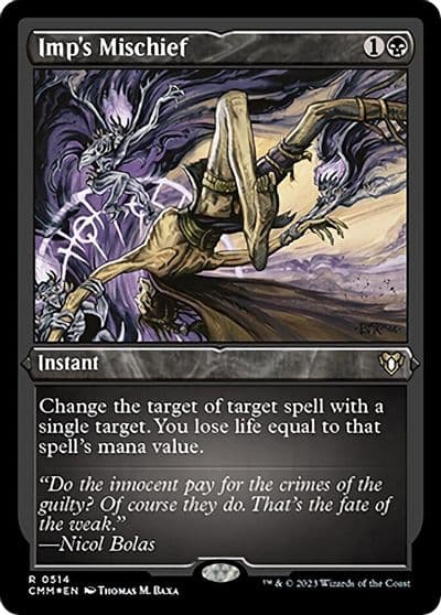 Imps Mischief Foil Etched Commander Masters Magic card