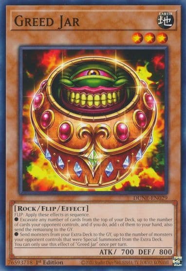 Greed Jar Duelist Nexus Yu-Gi-Oh! card