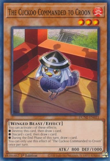 The Cuckoo Commanded to Croon Duelist Nexus Yu-Gi-Oh! card